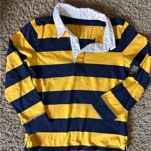 Cat & Jack Yellow and Blue Striped Button Down Shirt